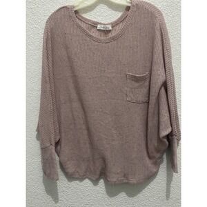 Charlotte‎ Russe Cream/blush knit oversized sweater size M